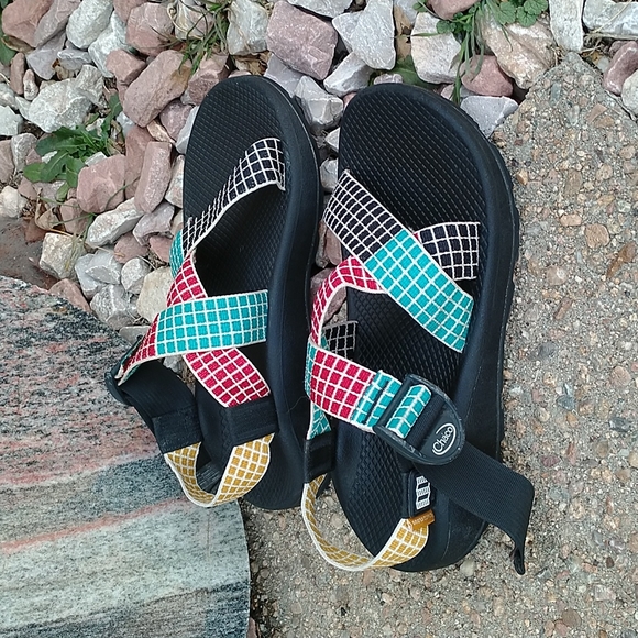 Chaco x Topo designs sandals mega Z/ Cloud colorful strap waterproof hiking - Picture 4 of 11